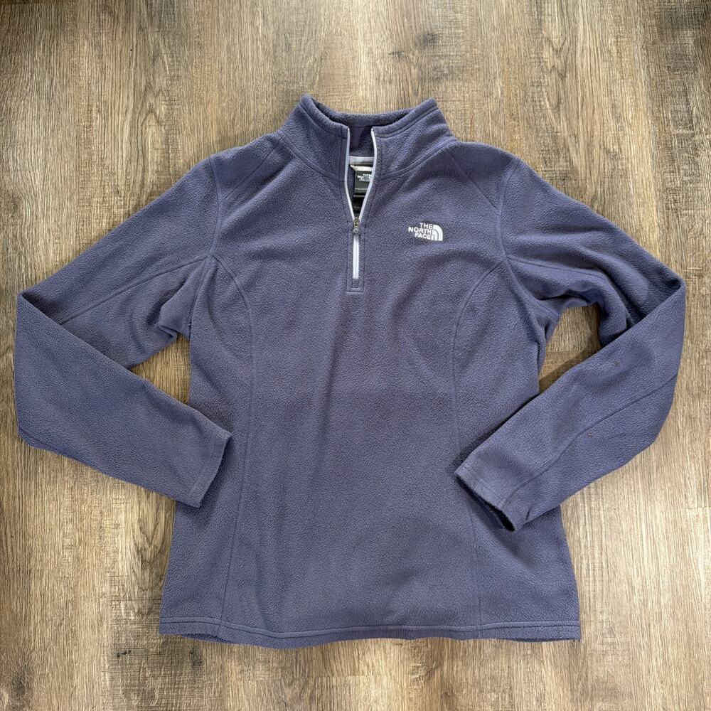 The North Face Women's Sz M Gray 1/4 Zip Fleece Pullover Hiking Gorpcore Outdoor